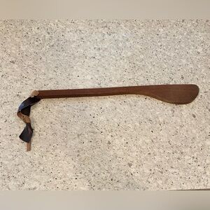 Handmade Wood Spatula with Leather Strap from New Orleans, Louisiana
